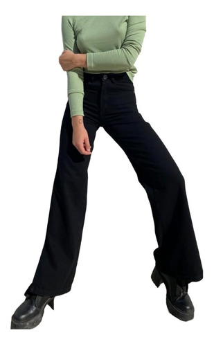 Pantalón Jeans Mujer - Palazzo - Wide Leg Oxford Pata Ancha