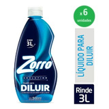 Pack Detergente Ropa Liq Zorro P/diluir 500ml Evolution X6 U