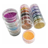 Pigmento Polvo Glitter Torre 6 Colores Rostro Ojos Uñas 6 Gr