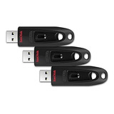 3 Pendrives De 32 Gb Sandisk Ultra Usb 3.0 3x - Sdcz48-032g-