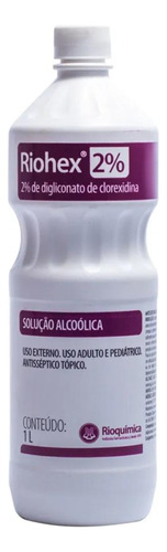 Antisséptico Solução Alcoólica 2% Riohex 1l - Rioquímica