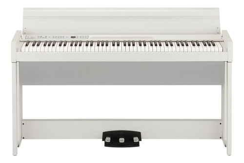 Korg C1 Piano 88 Teclas Martillo Con Mueble 3 Pedales Color Blanco