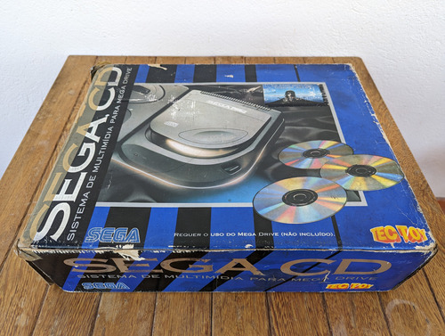 Console Sega Cd Tectoy Na Caixa, Manual E Acessórios