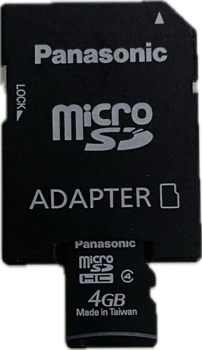 Micro Sd Panasonic 4gb Con Adaptador Y Estuche