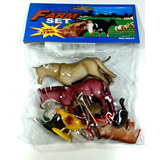 Kit 10 Animais Fazenda - Miniaturas Em Cartelas - Plástico