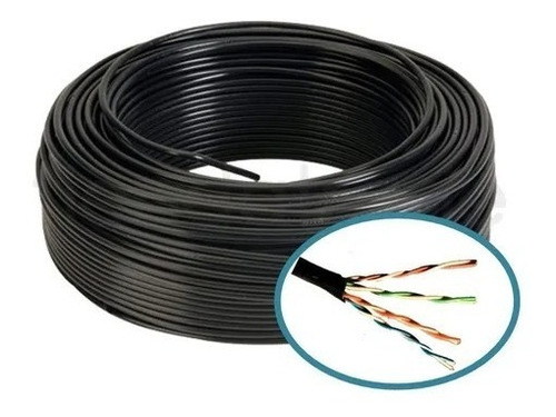 Cable Utp Cat 5e Uso Exterior Aleación 100 Metros 