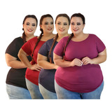 Kit 04 Blusinhas Atacado Revenda Moda Plus Size Frete Grátis