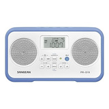 Radio Portátil Fm/am Digital Con Protector (blanco/azul)