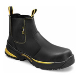 Bota Piel Casco Poliamida Ultra Livianas Cliff 5046 Negro