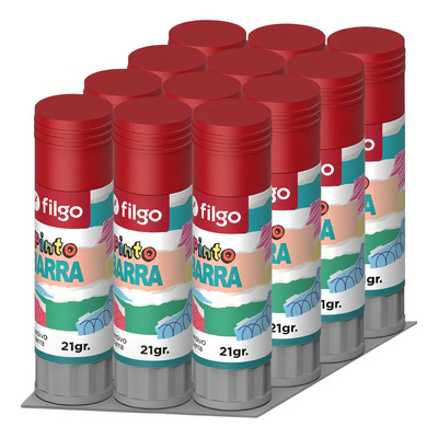 Pack X 12 Adhesivo Filgo Pinto Escolar En Barra Barra 21 Gr Color Blanco | MercadoLibre