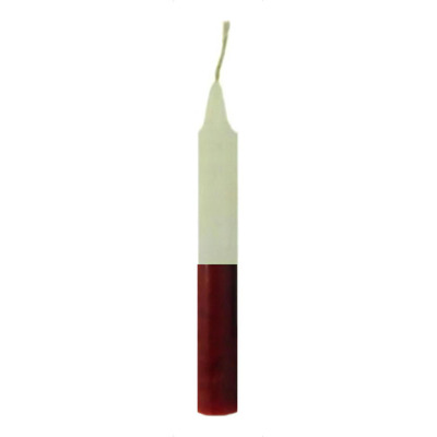 8 Velas Palito - Velas Brancas, Coloridas E Bicolor Com 18cm Cor Branco E Marrom