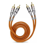 Cabo Blindado 1 Metro Rca Kx3 Malha De Cobre Conector Ouro