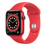 Apple Watch  Series 6 (gps) - Caja De Aluminio Rojo De 44 Mm - Correa Deportiva Rojo