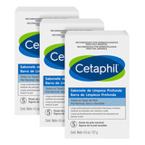 Set Cetaphil Barra De Limpieza Profunda 127g X3 Unidades