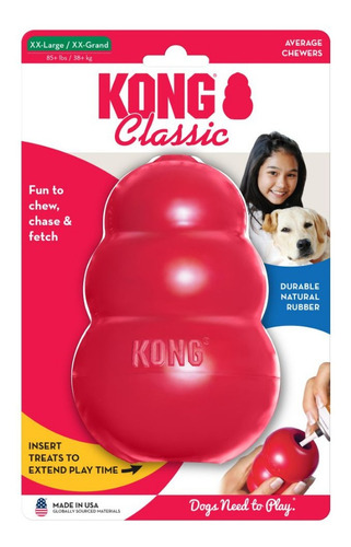 Brinquedo Durável Recheável P/ Cachorro Kong Classic Ggg