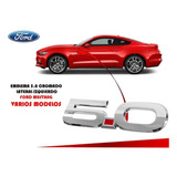 Emblema Izquierdo Ford Mustang 5.0 Cromado