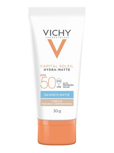 Vichy Capital Soleil Protetor Solar Facial Fps50 Cor 2.0 30g