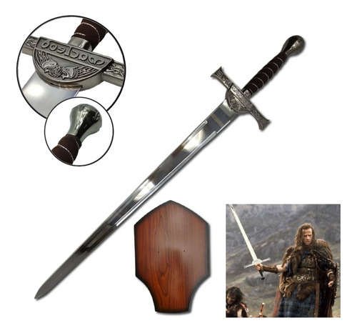 Espada Medieval  Highlander Macleod Com Suporte Cosplay 