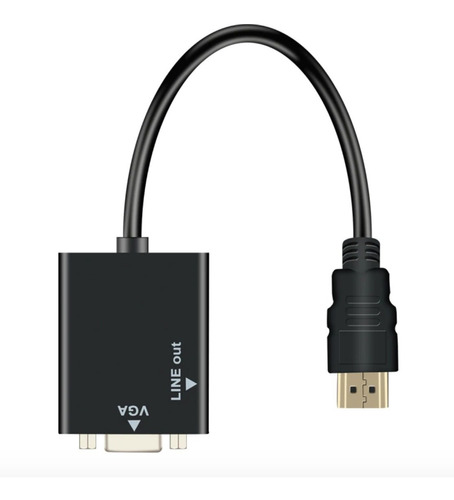 Conversor Adaptador Hdmi A Vga Con Audio 1080 Full Hd 