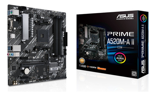 Motherboard Asus Prime A520m-a Ii/csm Am4 Amd Ryzen 5ta Gen Color Negro