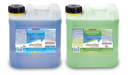 Clarificador 5 L + Alguicida Mantenimiento Clorotec 5 L Mm