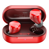 Auriculares Inalambricos Tozo T12 Bluetooth Over-ear Rojo