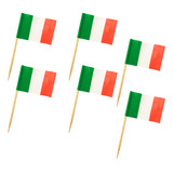 Espeto Bandeira Itália 100 Un Decoração Pizza Massa 