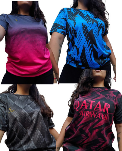 Pack X 4 Remeras Deportivas Dryfit Secado Rapido