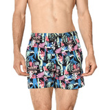 Malla Reef Natacion Hombre Sun Boardie Negr-mult Blw