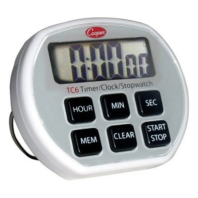 Temporizador Digital Cooper Atkins con Imán para Cocina y Reloj de 24 Horas | Meses sin interés