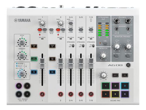 Mesa De Áudio Yamaha Ag08w Branca