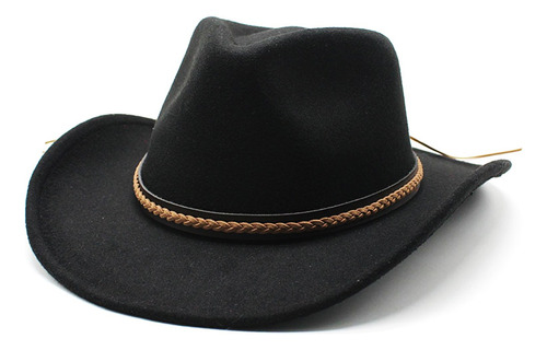 Sombrero Vaquero Moda Texana 100% Lana Gorra Unisex Elegante