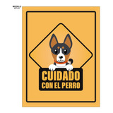 Set 2pz Señalética Cuidado Con El Perro 28*43cm