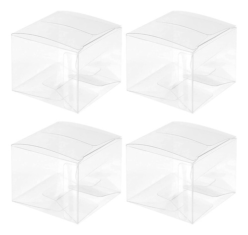 Caja De Regalo Transparente, 100 Cajas De Regalo De Plástico