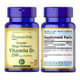 Vitamina D3 10000 Ui 100 Caps Puritans Pride Original Impor