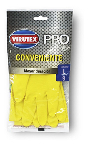 Guante De Látex Amarillo Talla L 9 Virutex Pro