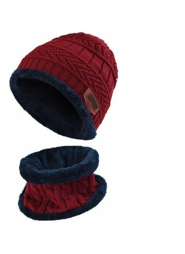 Gorro De Lana Con Interior De Chiporro + Cuello, Invierno.