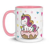 Taza Unicornio Rosa Con Nombre Personalizado