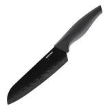 Cuchillo Vasconia Básicos Santoku 7 De Acero Inoxidable Color Negro