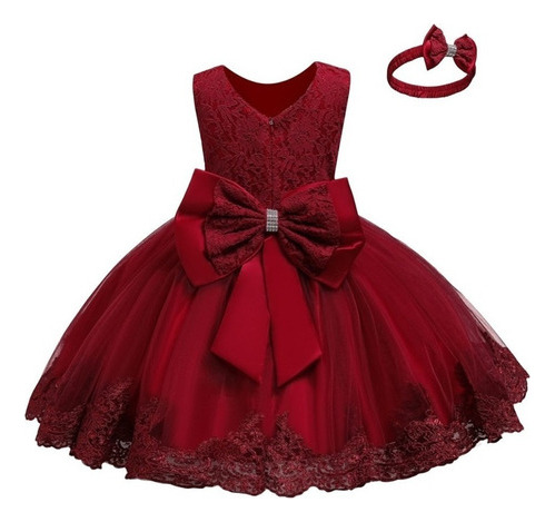 Vestido Elegante Con Moo Para Nia 2 Aos (24 Meses) [u]