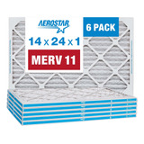 Aerostar Merv 11 - Filtro De Aire Plisado De 14 X 24 X 1 Pul