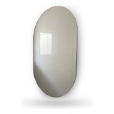 Espelho Grande Decorativo Oval Lapidado Vidro 80x50cm 