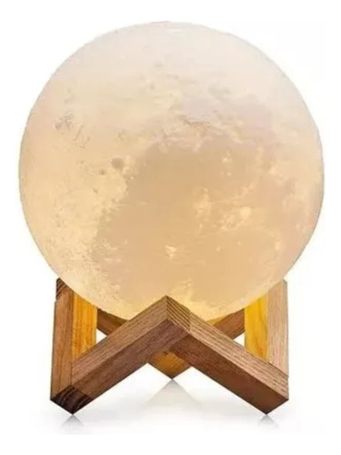 Lámpara De Luna 3d Replica Exacta Grande 18cm 3 Colores
