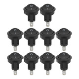 10 Miniinterruptores Basculantes, 23 Mm, 3 Pines, 2 Posic