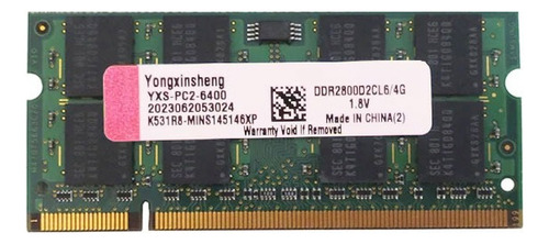 Memoria Ddr2 4 Gb 800 Mhz Ram Pc2-6400s Sodimm 1,8 V Nonecc