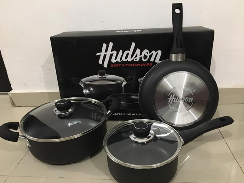 Set De Ollas Y Sarten Hudson Teflón Antiadherente 