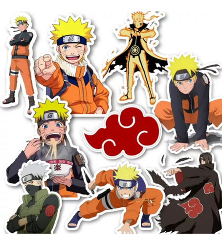 Calcos, Stickers, Pegatinas, Adhesivos De Naruto X20 U 