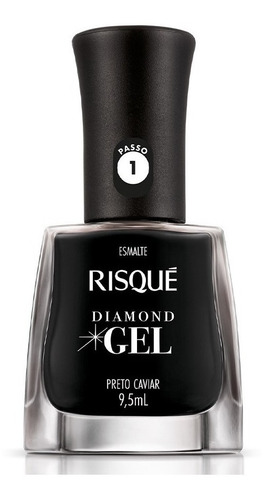 Esmalte Diamond Gel Risque Preto Caviar Cor Preto 9,5ml