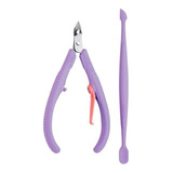 Set Alicate Corta Cuticula + Repujador Mundial 168 Violeta