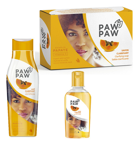 Kit Clareador Pawpaw 1 Loção 300ml + 1 Òleo + Sabonete 175ml